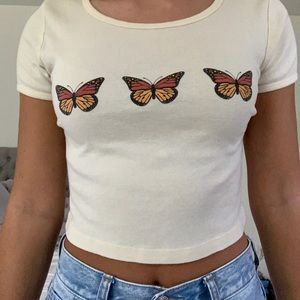 Urban Outfitters Butterfly Baby Tee